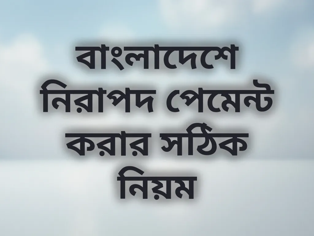 বাংলাদেশে নিরাপদ পেমেন্ট করার সঠিক নিয়ম