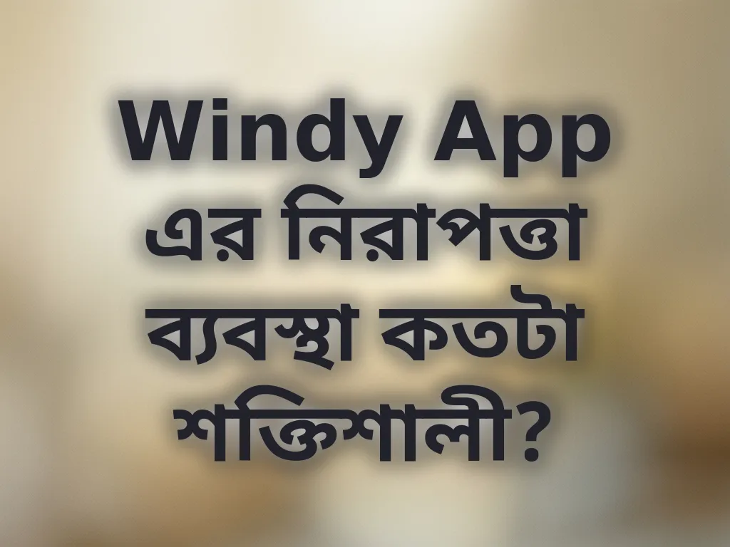 Windy App এর নিরাপত্তা ব্যবস্থা কতটা শক্তিশালী?